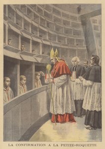 Confirmation of boys in La Petite Roquette Prison by Cardinal Richard, Archbishop of Paris